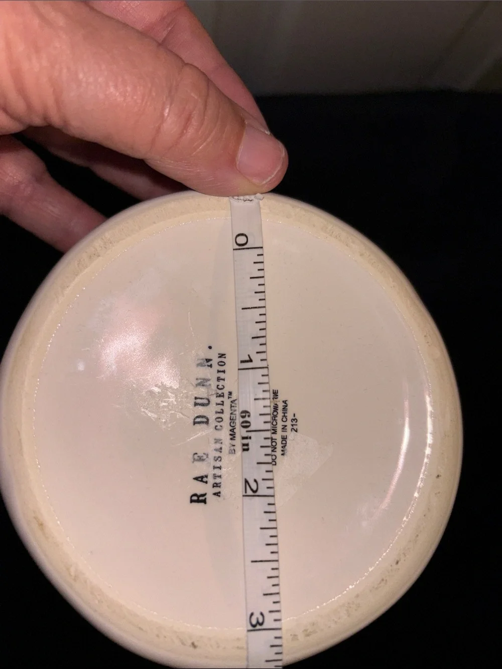 Rae Dunn White Reindeer Snacks Jar with Red Nose